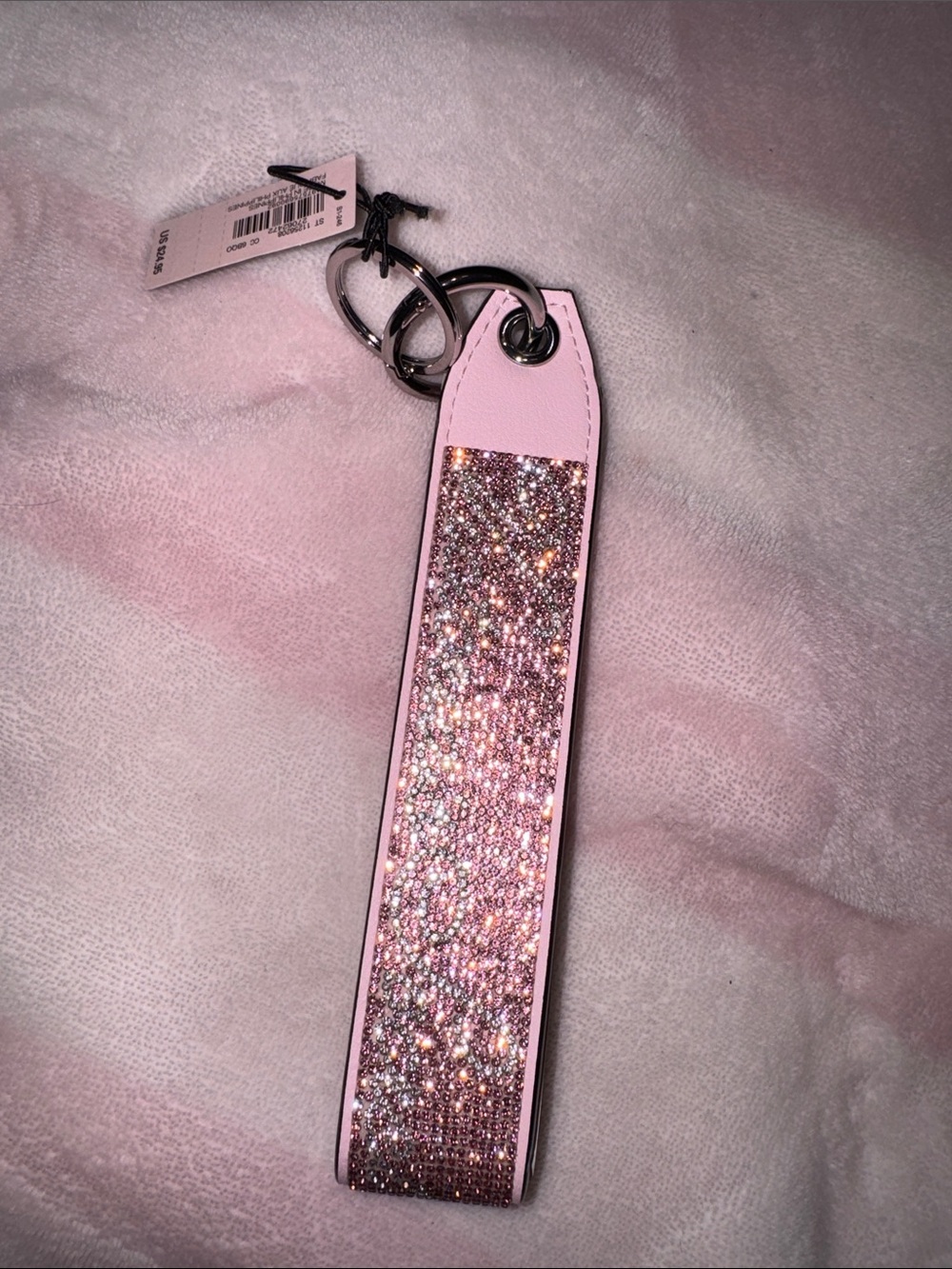 VS Pink Keychain Wristlet Strap